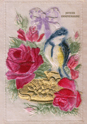 Chant d'oiseau pour un anniversaire fleuri